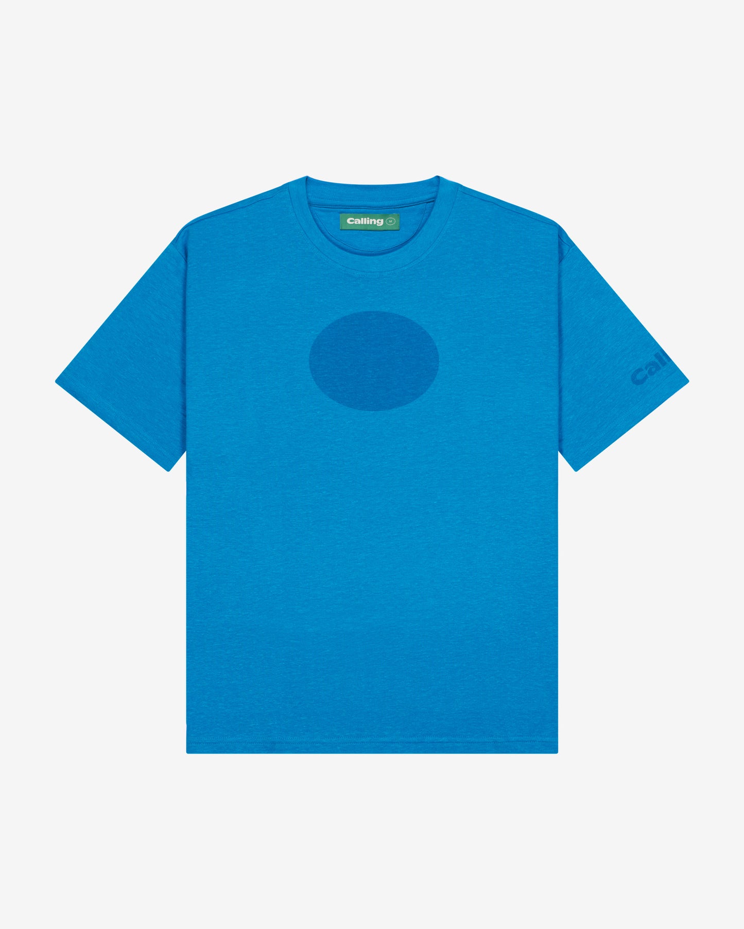 men's blue oversized hemp t-shirt