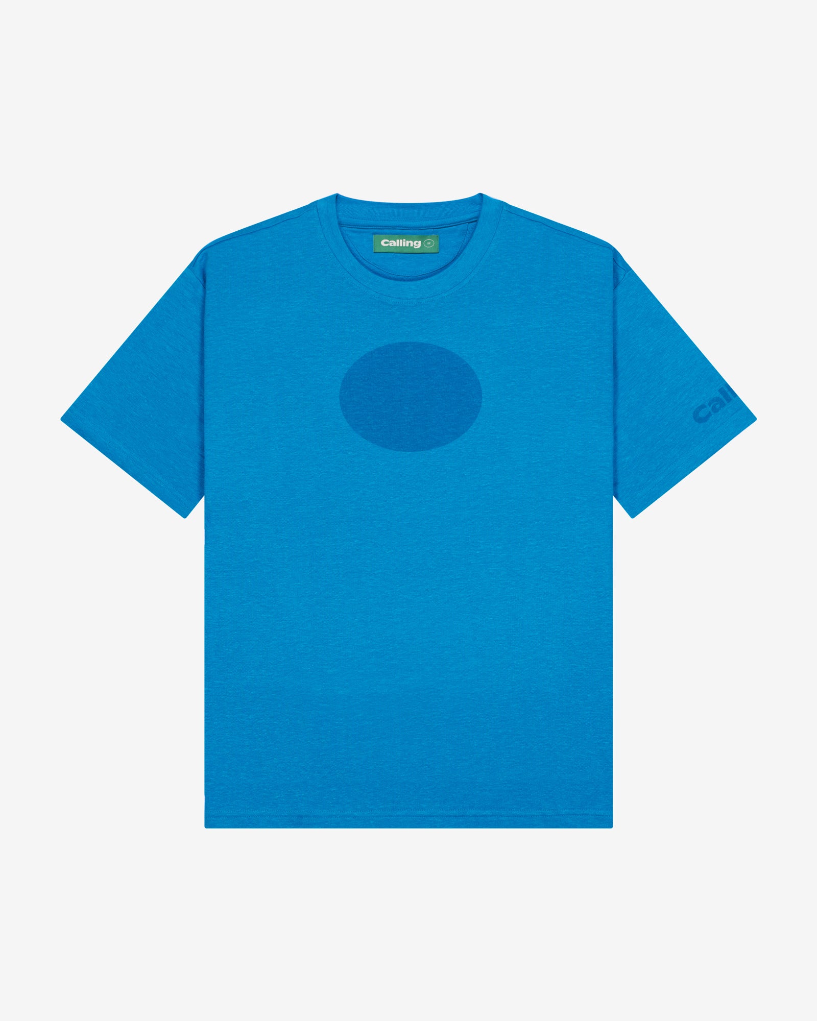 men's blue oversized hemp t-shirt