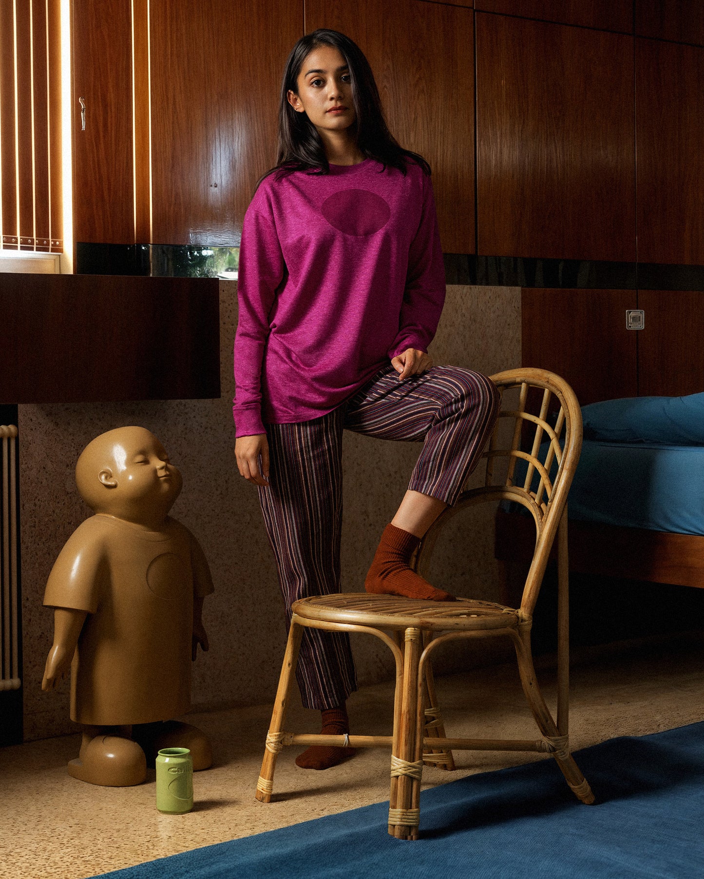 unisex pink oversized hemp sweatshirt