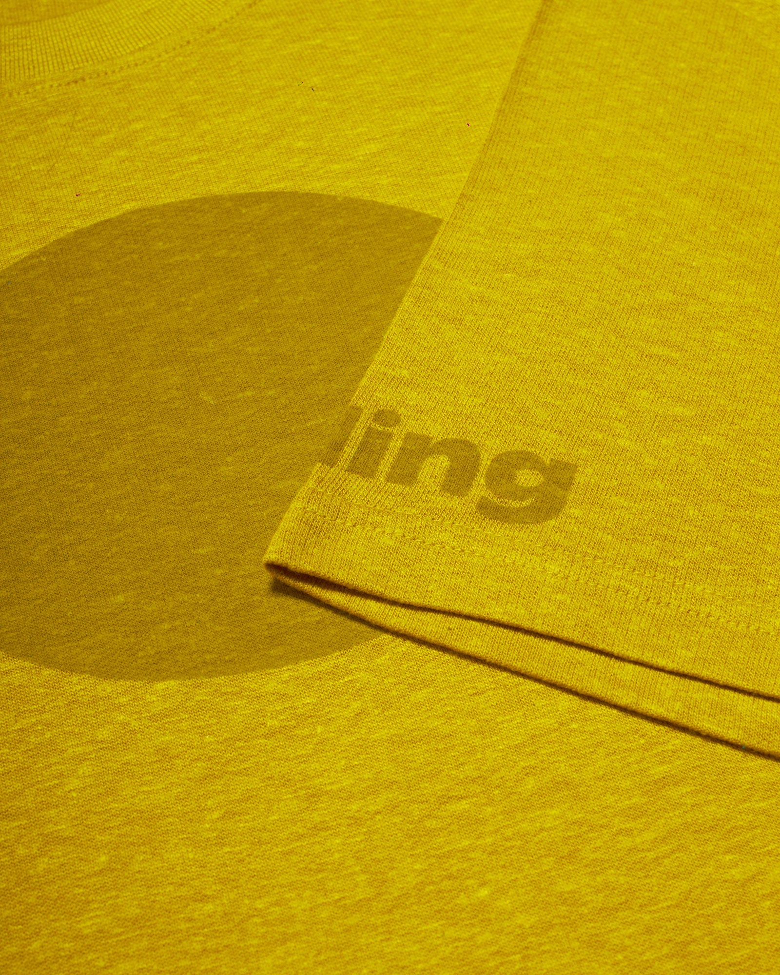 men's yellow oversized hemp t-shirt