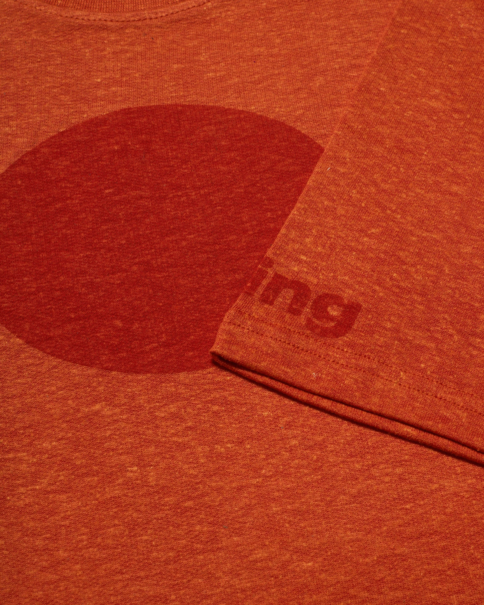 men's orange oversized hemp t-shirt