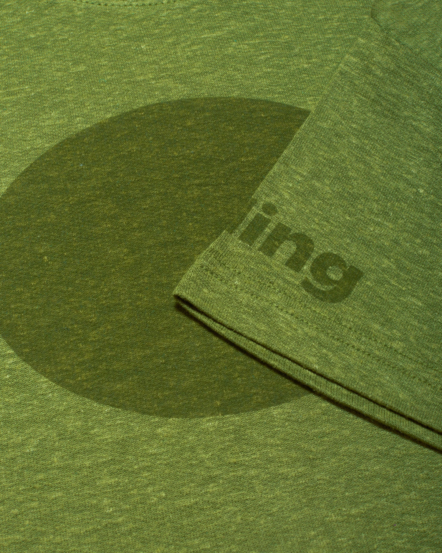women's olive green oversized cropped hemp t-shirt