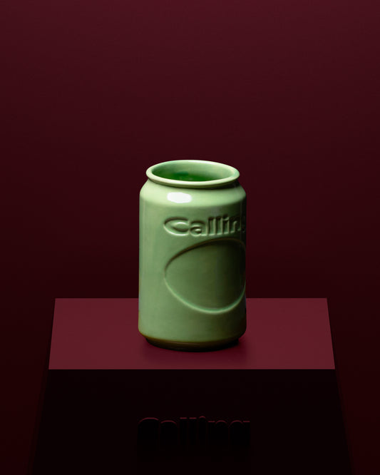 calling green ceramic can