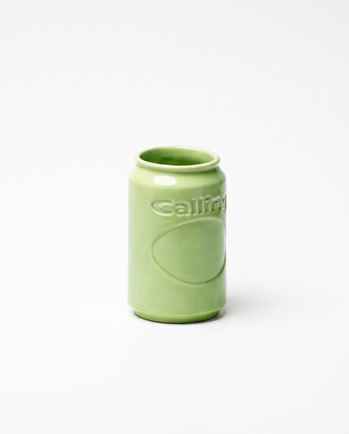 calling green ceramic can