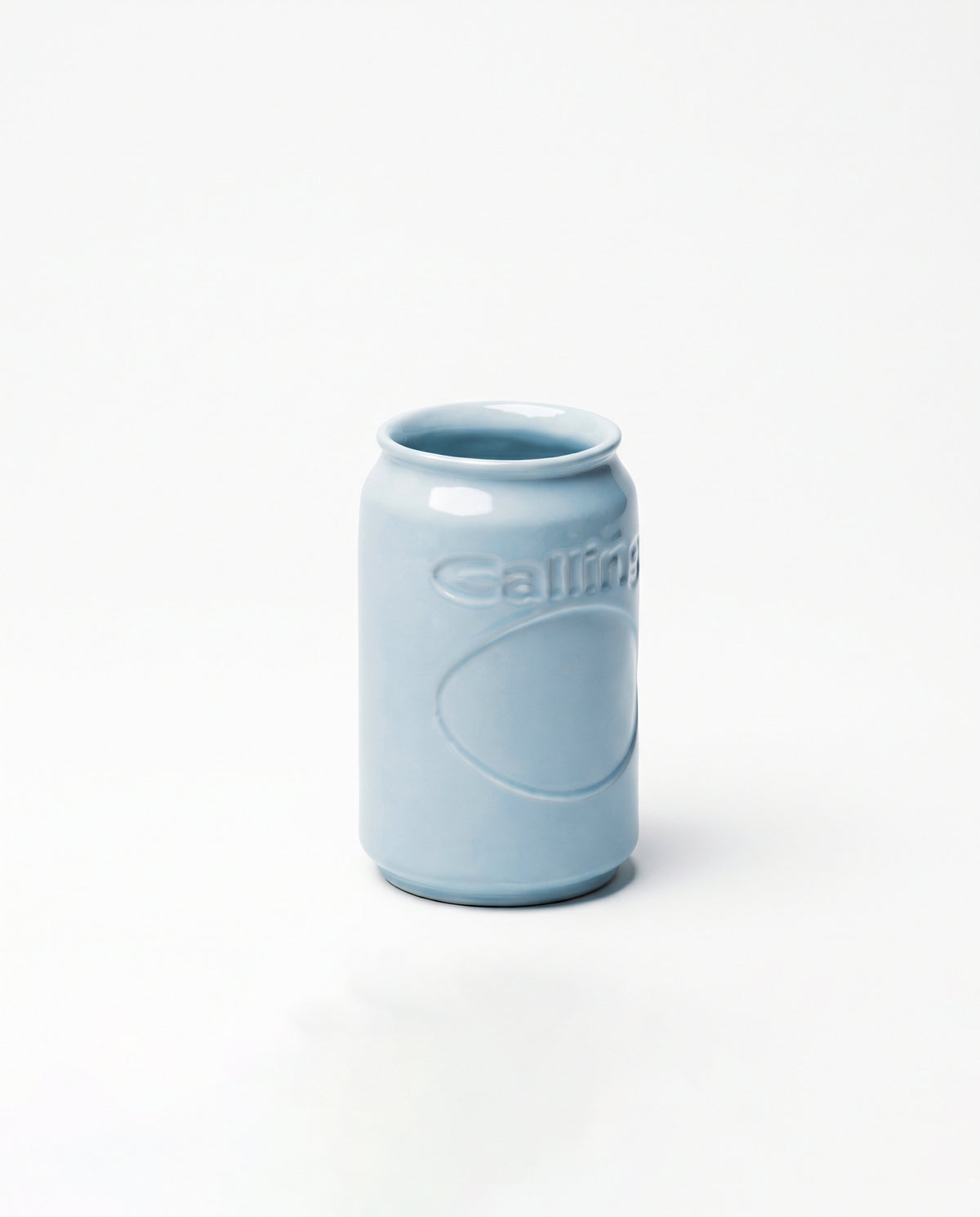 calling blue ceramic can