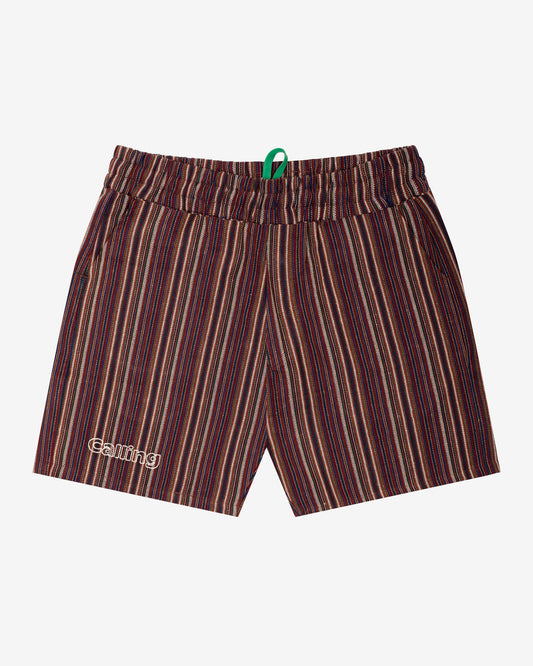 men's striped hemp short