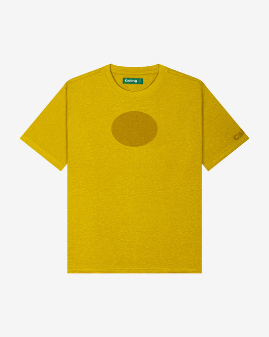 men's yellow oversized hemp t-shirt