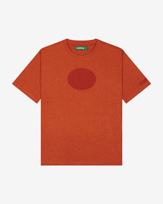 men's orange oversized hemp t-shirt