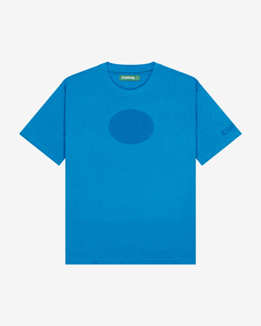 men's blue oversized hemp t-shirt