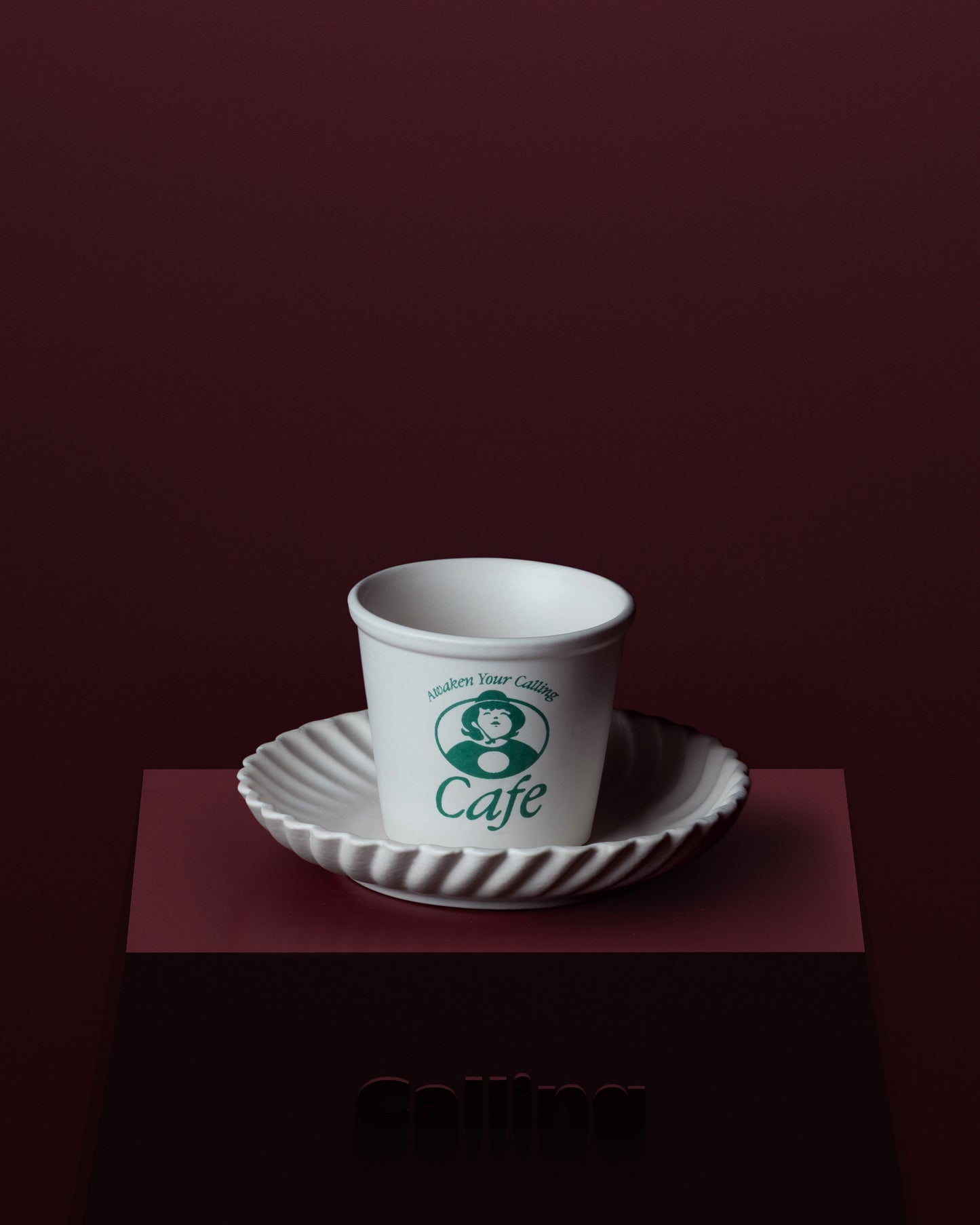 Calling Ceramic Paper Cup & Plate