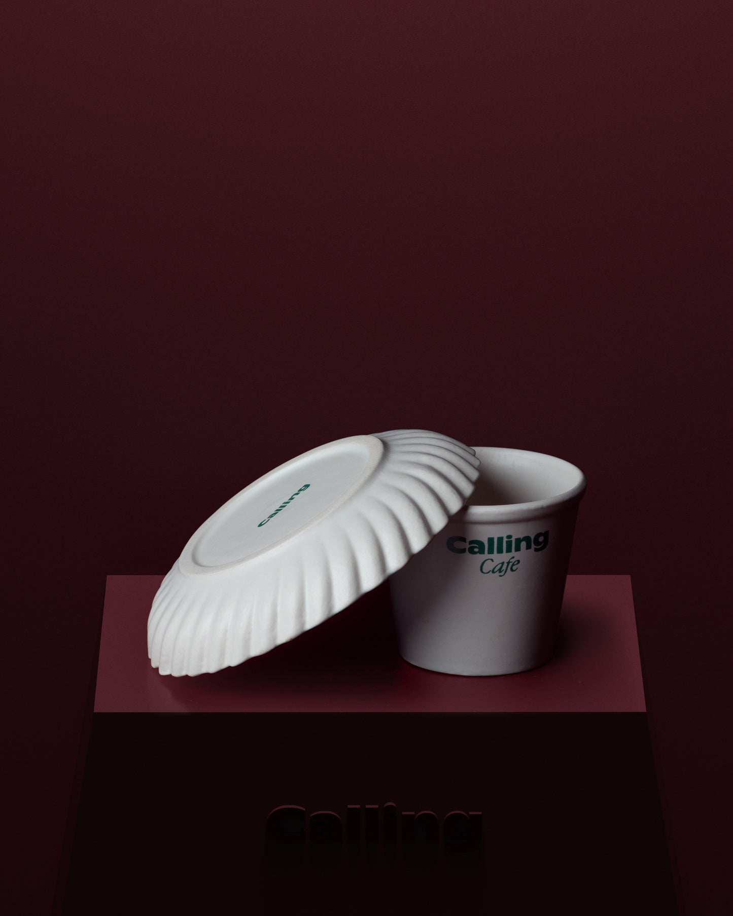 Calling Ceramic Paper Cup & Plate