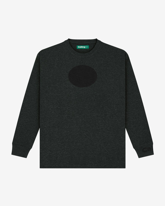 unisex black oversized hemp sweatshirt