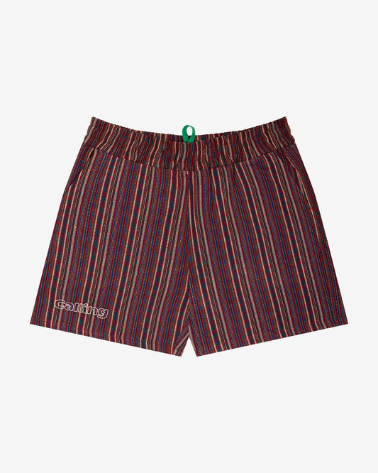 women's striped hemp short