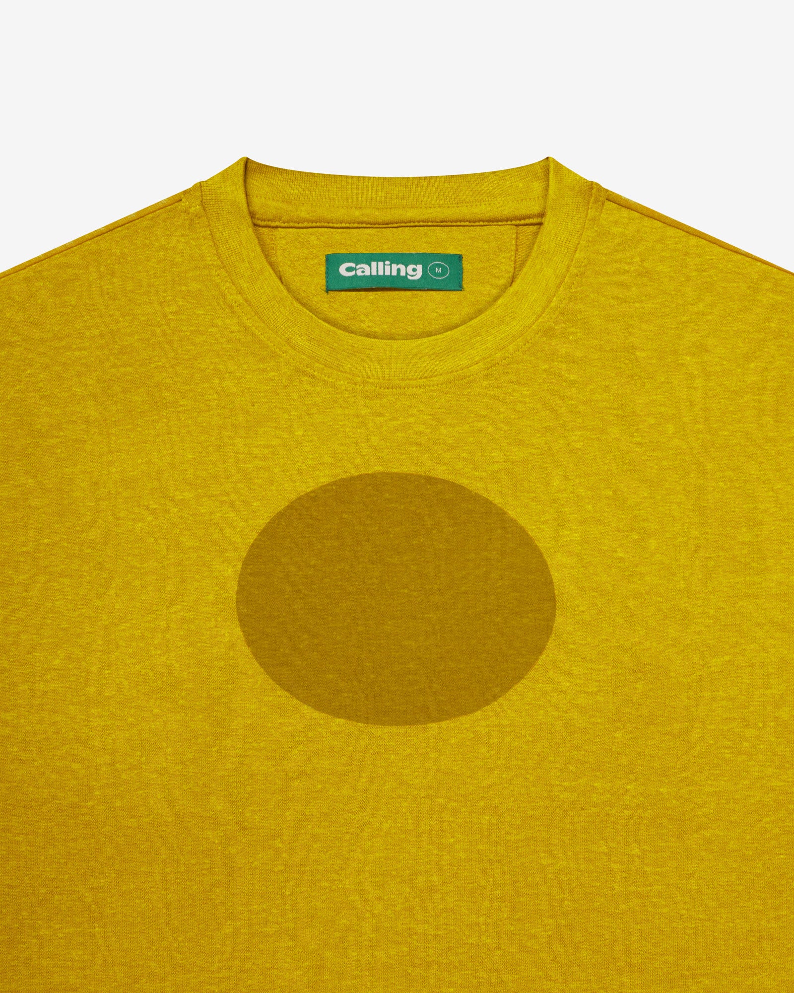 women's yellow oversized cropped hemp t-shirt