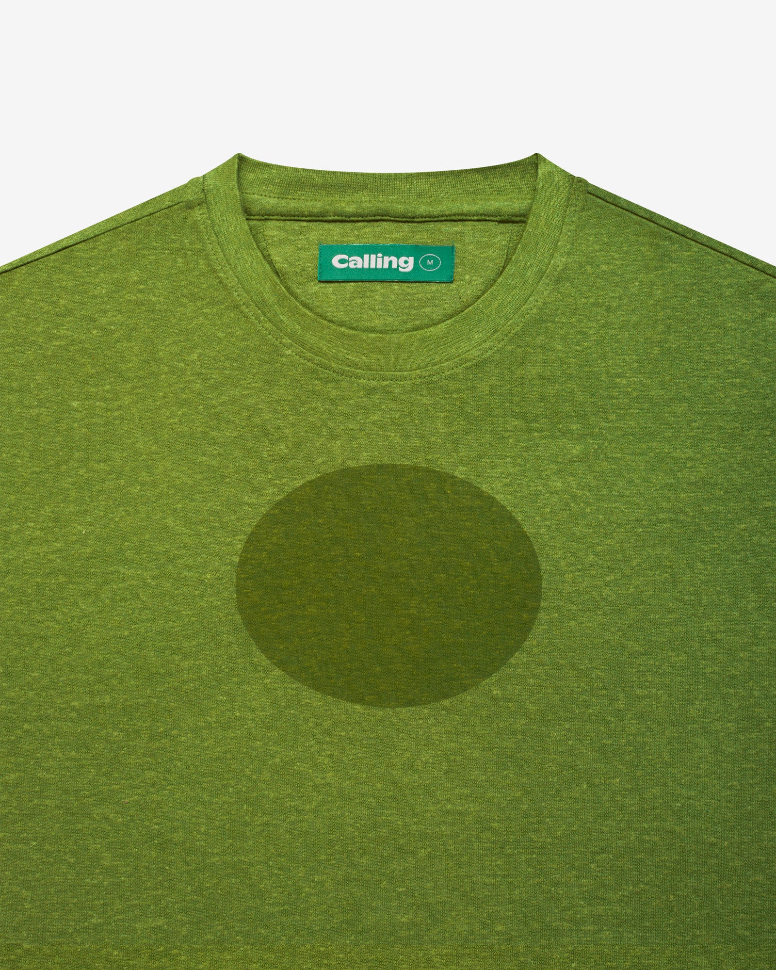 women's olive green oversized cropped hemp t-shirt
