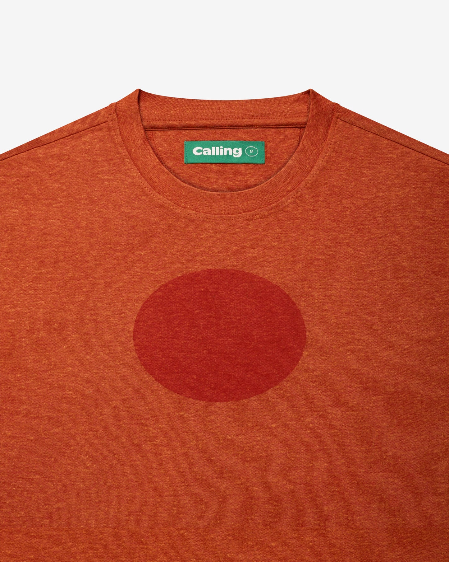 women's orange oversized cropped hemp t-shirt