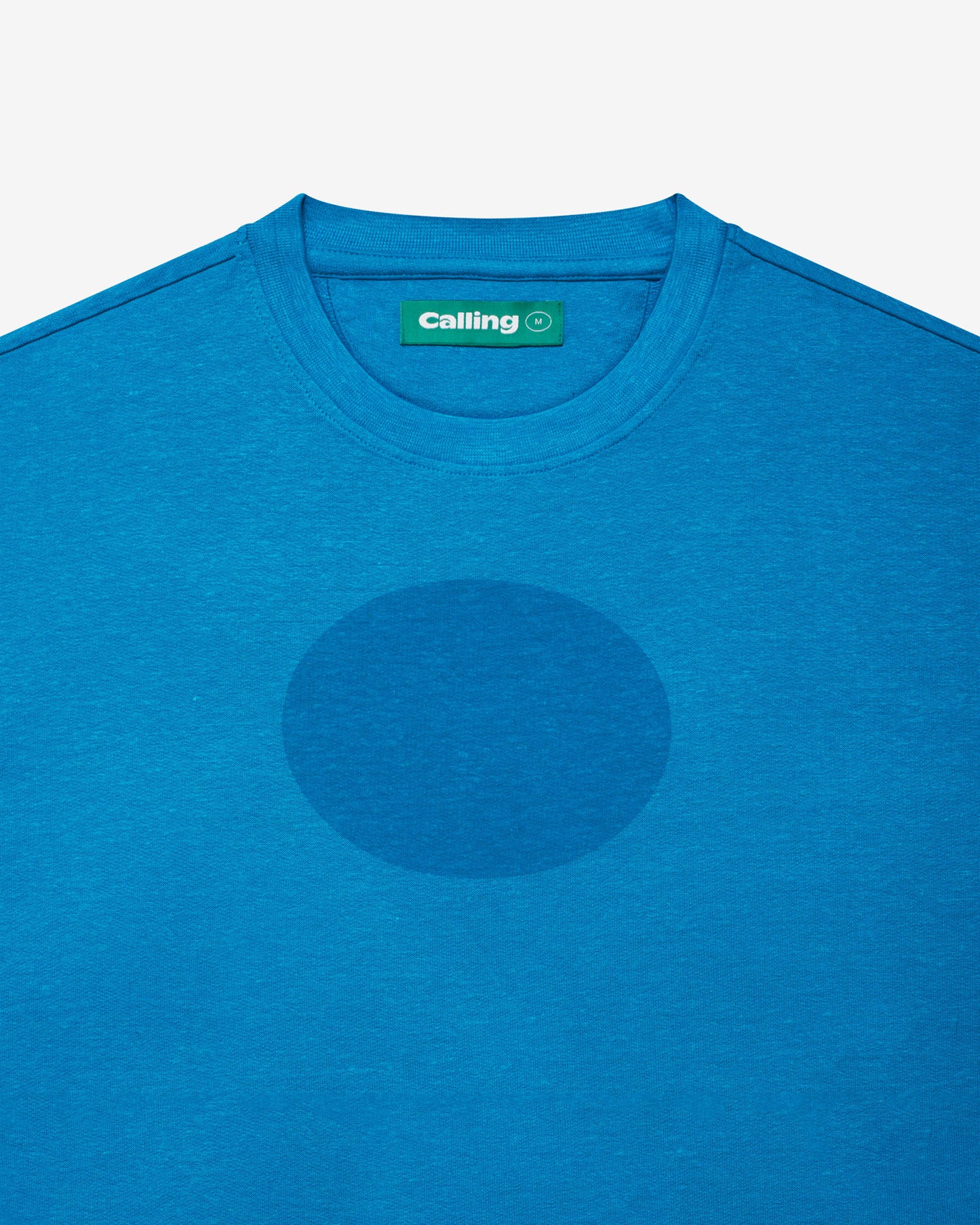women's blue oversized cropped hemp t-shirt