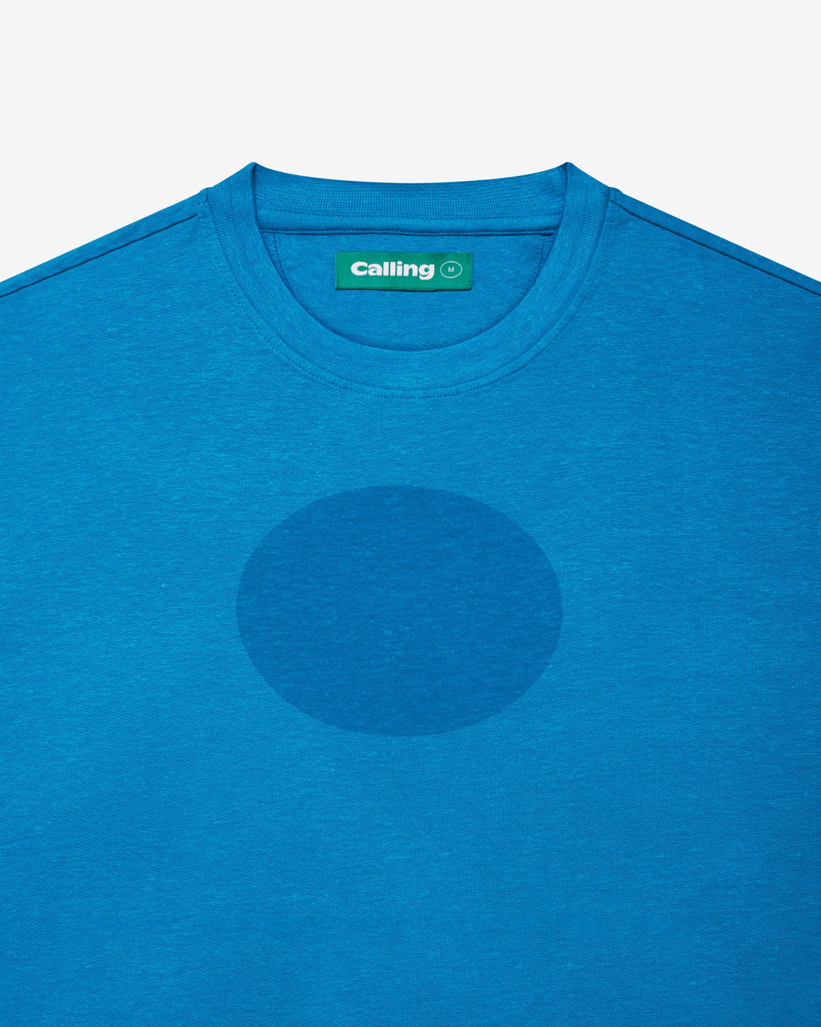 women's blue oversized cropped hemp t-shirt